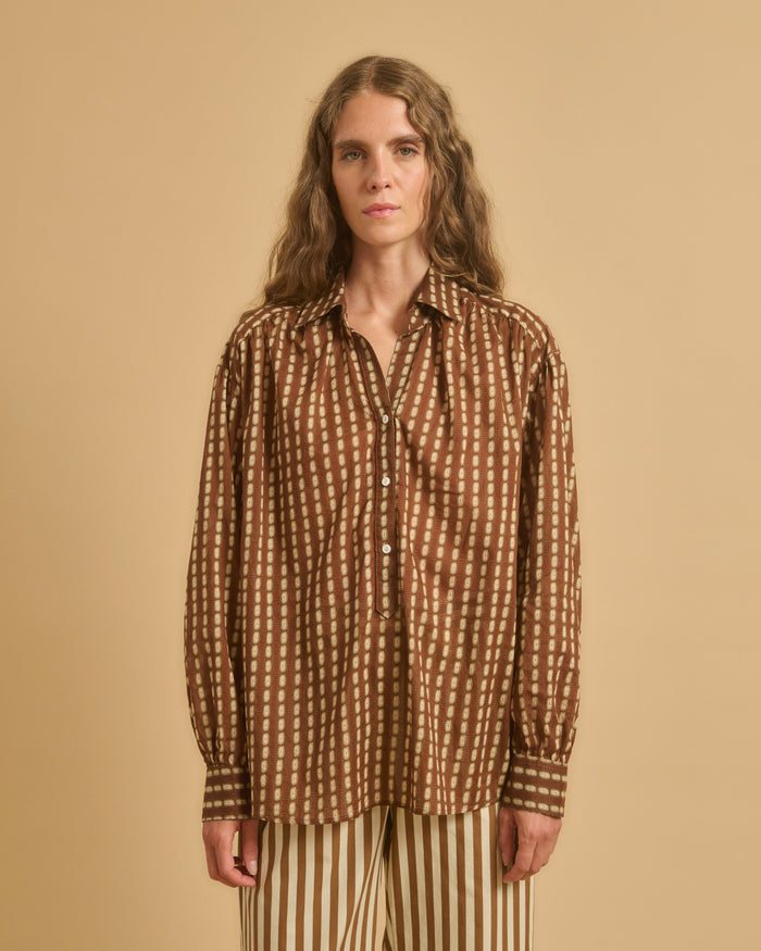 diega CHEMISE CALBIZA 1 CAMEL TERRE ECRU