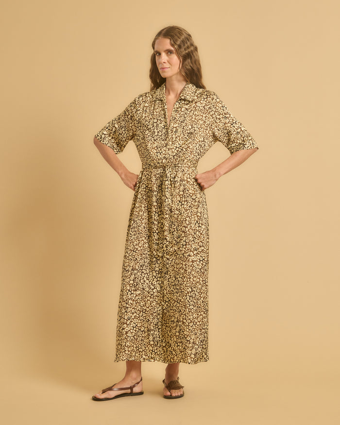 diega ROBE RAVIVA 1 CHOCO CAMEL ECRU